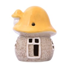 Mushroom Fairy House - Yellow Roof Mushroom Fairy House - Yellow Roof